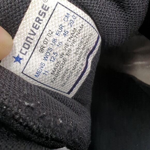 Vintage Converse All Star White Hi Top Leather Shoes Men Size 11 - Picture 8 of 8